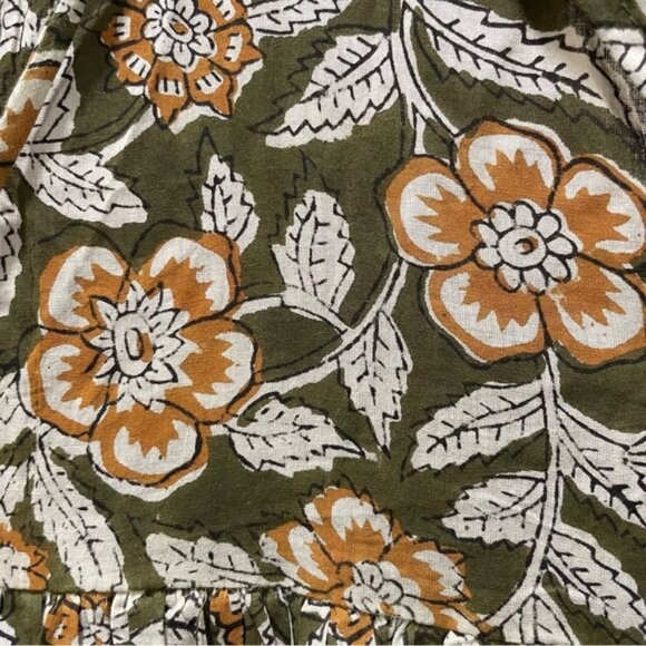 NWT GardenBelle Women's One Size Marlowe Organic Cotton Hand Block Printed Dress - Picture 3 of 16